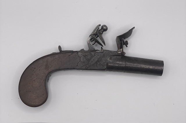 BOXLOCK FLINTLOCK PISTOL