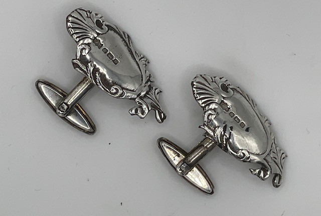 silver cuff links